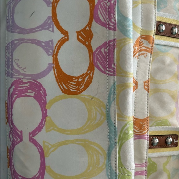 Coach multi color hand bag - Picture 9 of 11